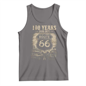 Route Highway 66 100 Year Centennial Anniversary Souvenir Tank Top TS14 Deep Heather Print Your Wear
