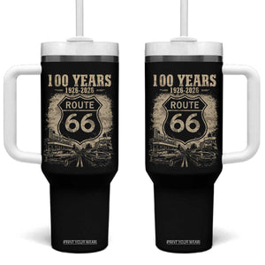 Route Highway 66 100 Year Centennial Anniversary Souvenir Tumbler With Handle TS14 One Size: 40 oz Black Print Your Wear