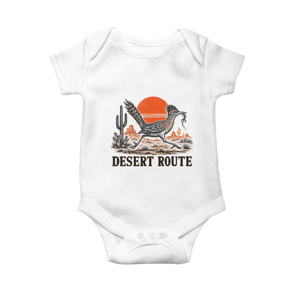 Arizona Roadrunner Bird Desert Landscape Cactus Baby Onesie TS14 White Print Your Wear