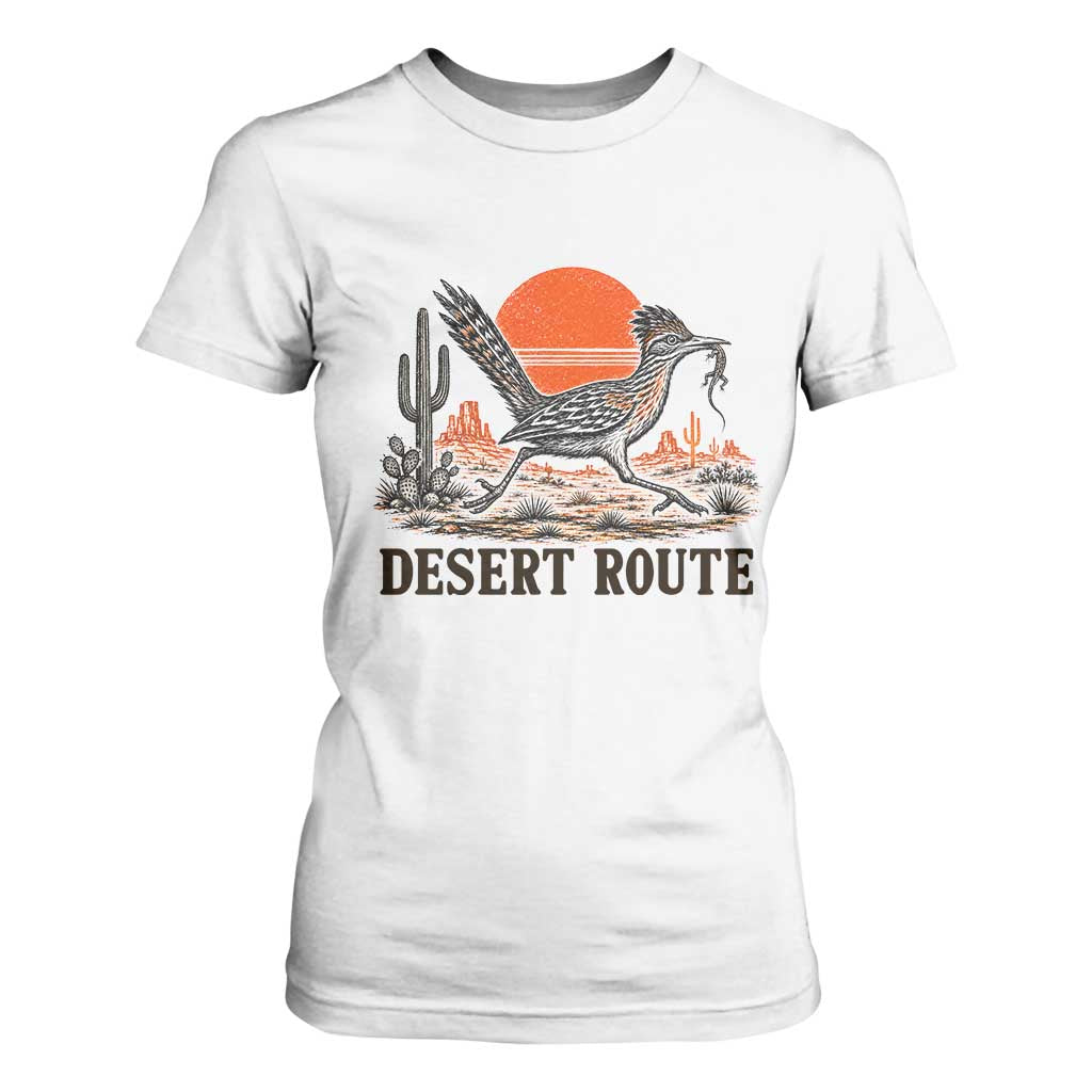 Arizona Roadrunner Bird Desert Landscape Cactus T Shirt For Women TS14 White Print Your Wear