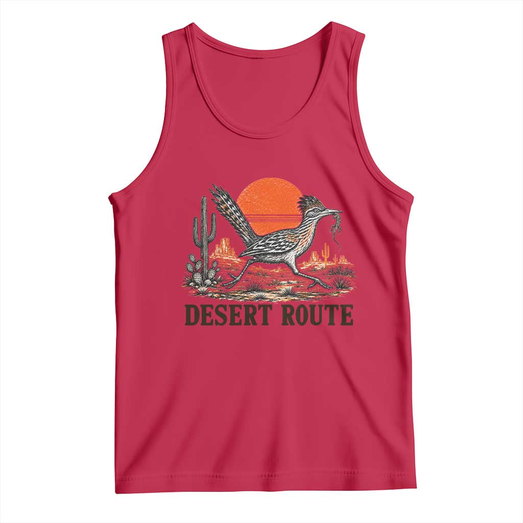 Arizona Roadrunner Bird Desert Landscape Cactus Tank Top TS14 Red Print Your Wear