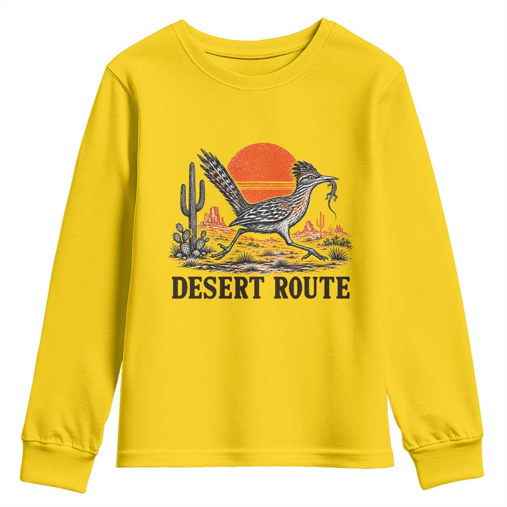 Arizona Roadrunner Bird Desert Landscape Cactus Youth Sweatshirt TS14 Daisy Print Your Wear