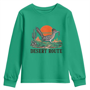 Arizona Roadrunner Bird Desert Landscape Cactus Youth Sweatshirt TS14 Irish Green Print Your Wear