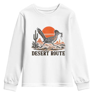 Arizona Roadrunner Bird Desert Landscape Cactus Youth Sweatshirt TS14 White Print Your Wear