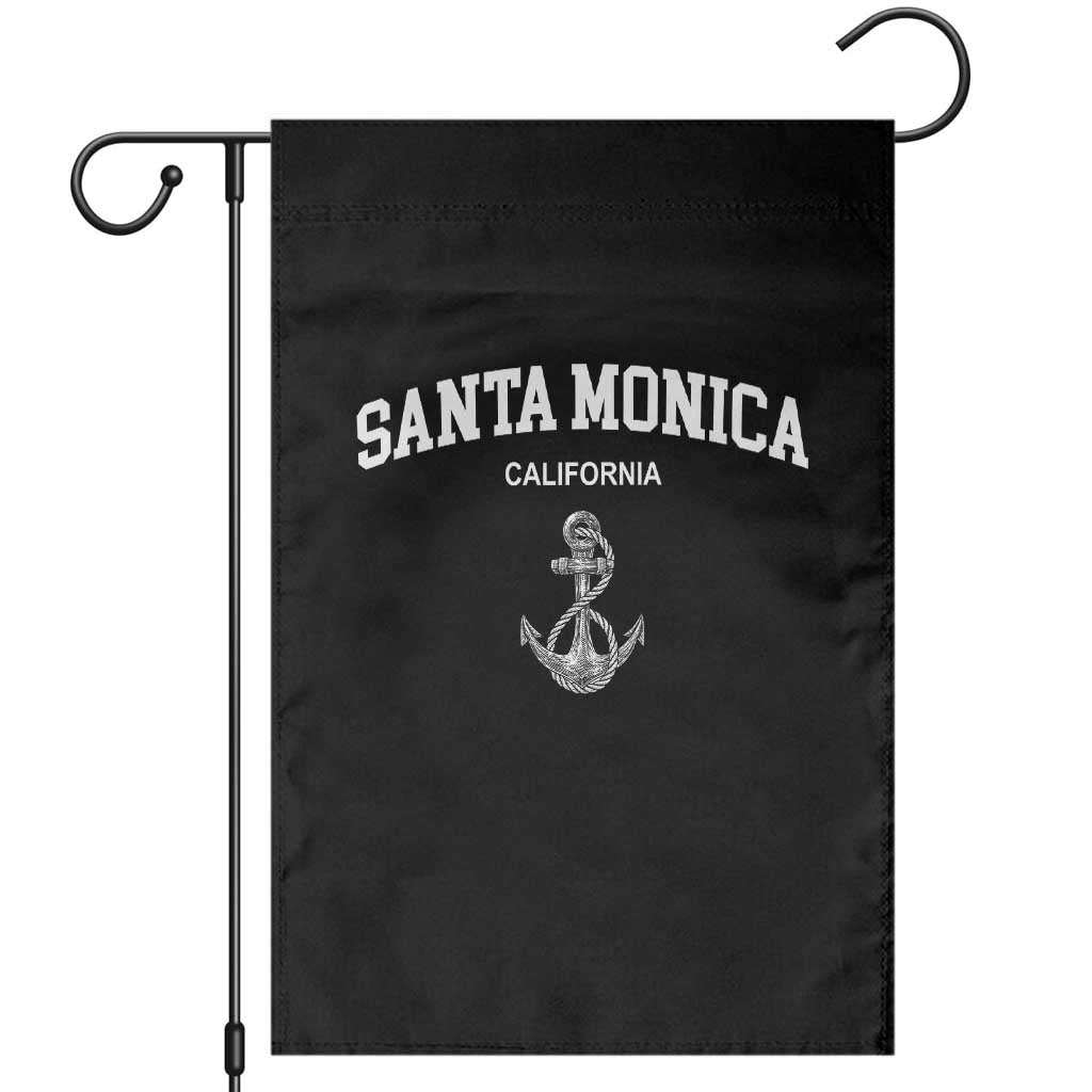Santa Monica CA California Travel Souvenir Garden Flag TS14 Black Print Your Wear