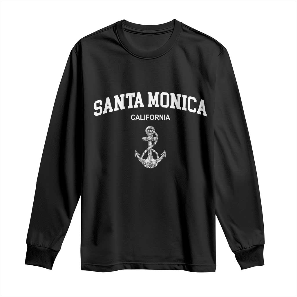 Santa Monica CA California Travel Souvenir Long Sleeve Shirt TS14 Black Print Your Wear