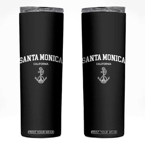 Santa Monica CA California Travel Souvenir Skinny Tumbler TS14 Black Print Your Wear