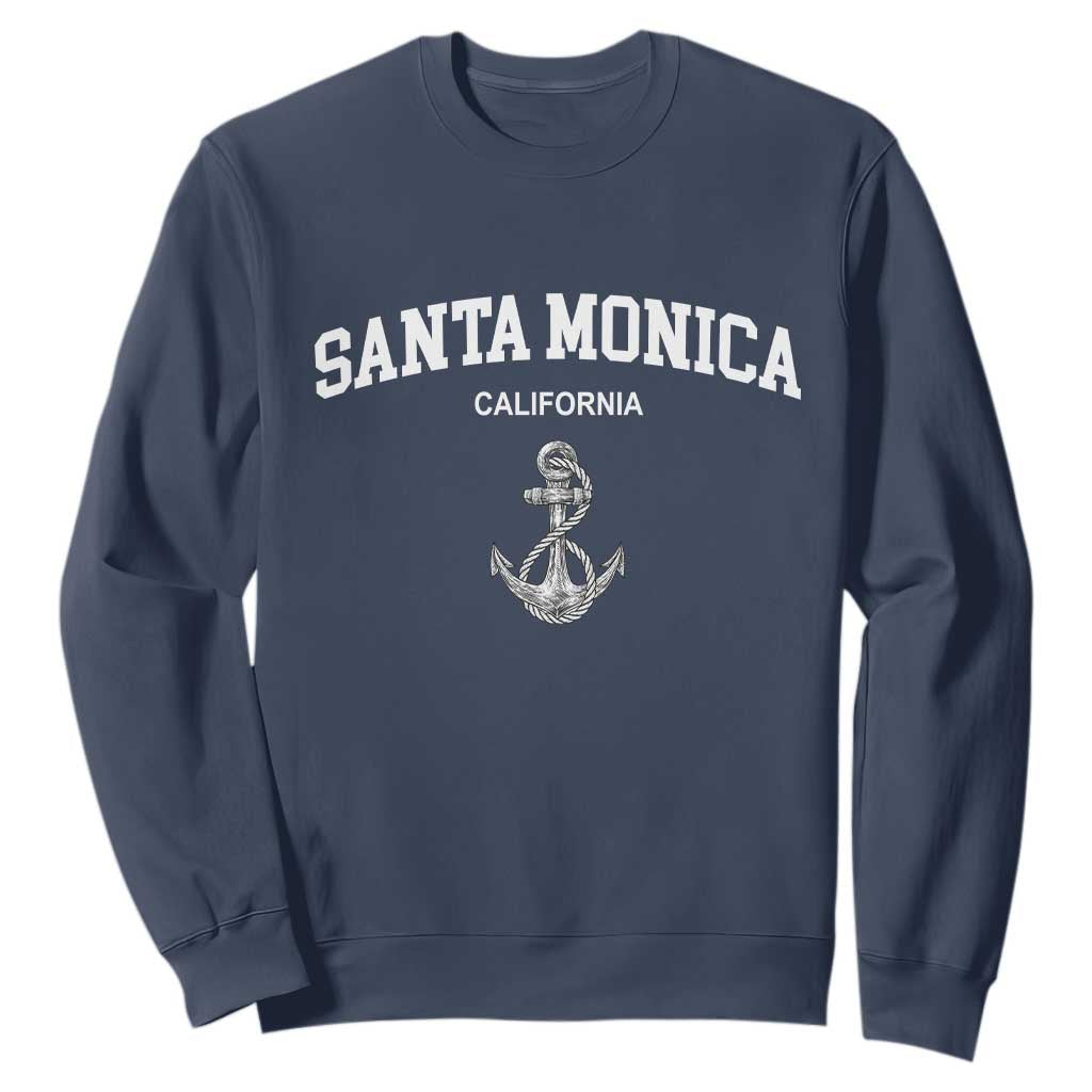 Santa Monica CA California Travel Souvenir Sweatshirt TS14 Navy Print Your Wear