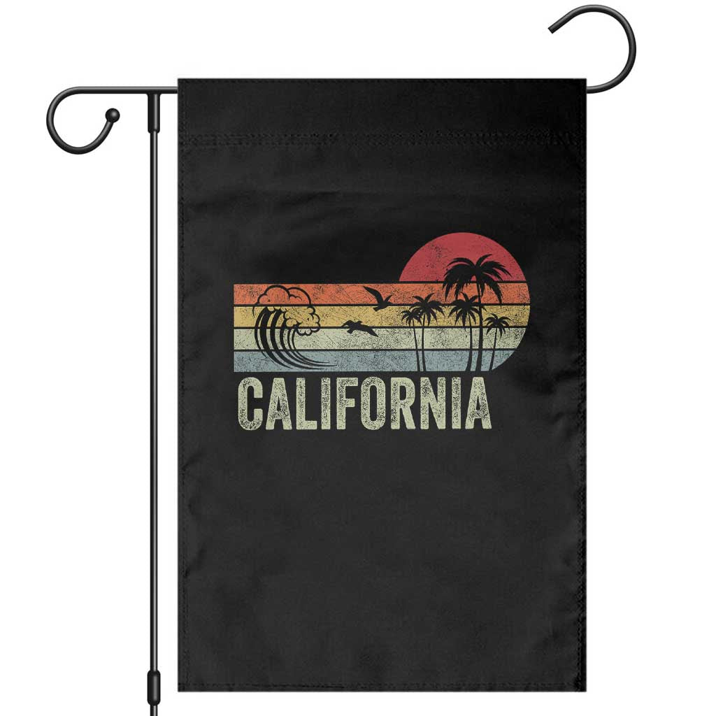 Retro California Beach Shirt, Vintage Cali Sunset Tee Garden Flag TS14 Black Print Your Wear