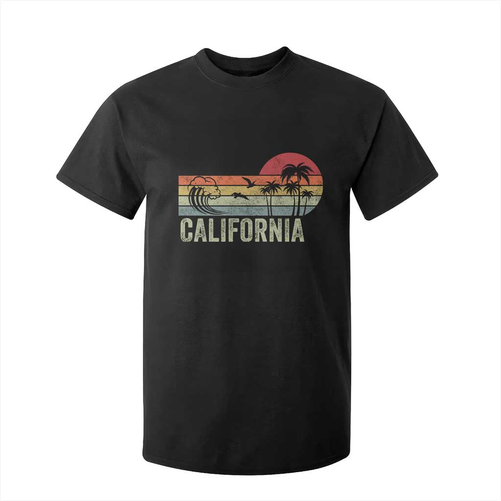 Retro California Beach Shirt, Vintage Cali Sunset Tee T Shirt For Kid TS14 Black Print Your Wear