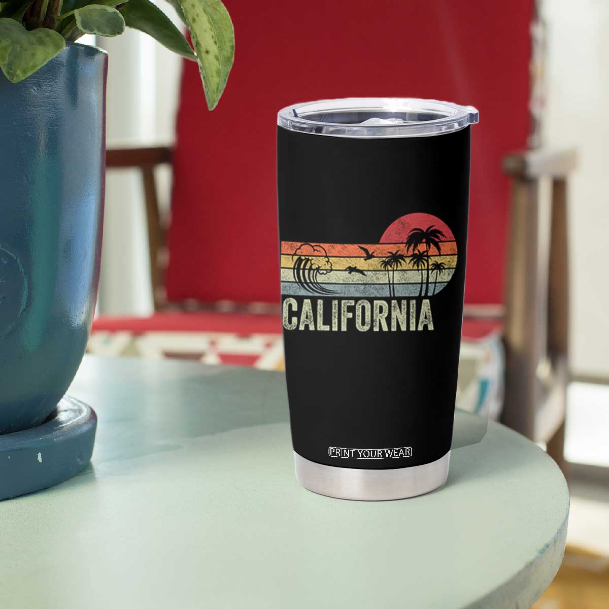 Retro California Beach Shirt, Vintage Cali Sunset Tee Tumbler Cup TS14 Print Your Wear