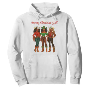 Black African American Cowgirl Christmas Hoodie Retro Western Howdy TS14 White Print Your Wear