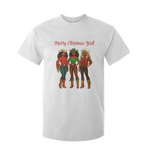 Black African American Cowgirl Christmas T Shirt For Kid Retro Western Howdy TS14 White Print Your Wear