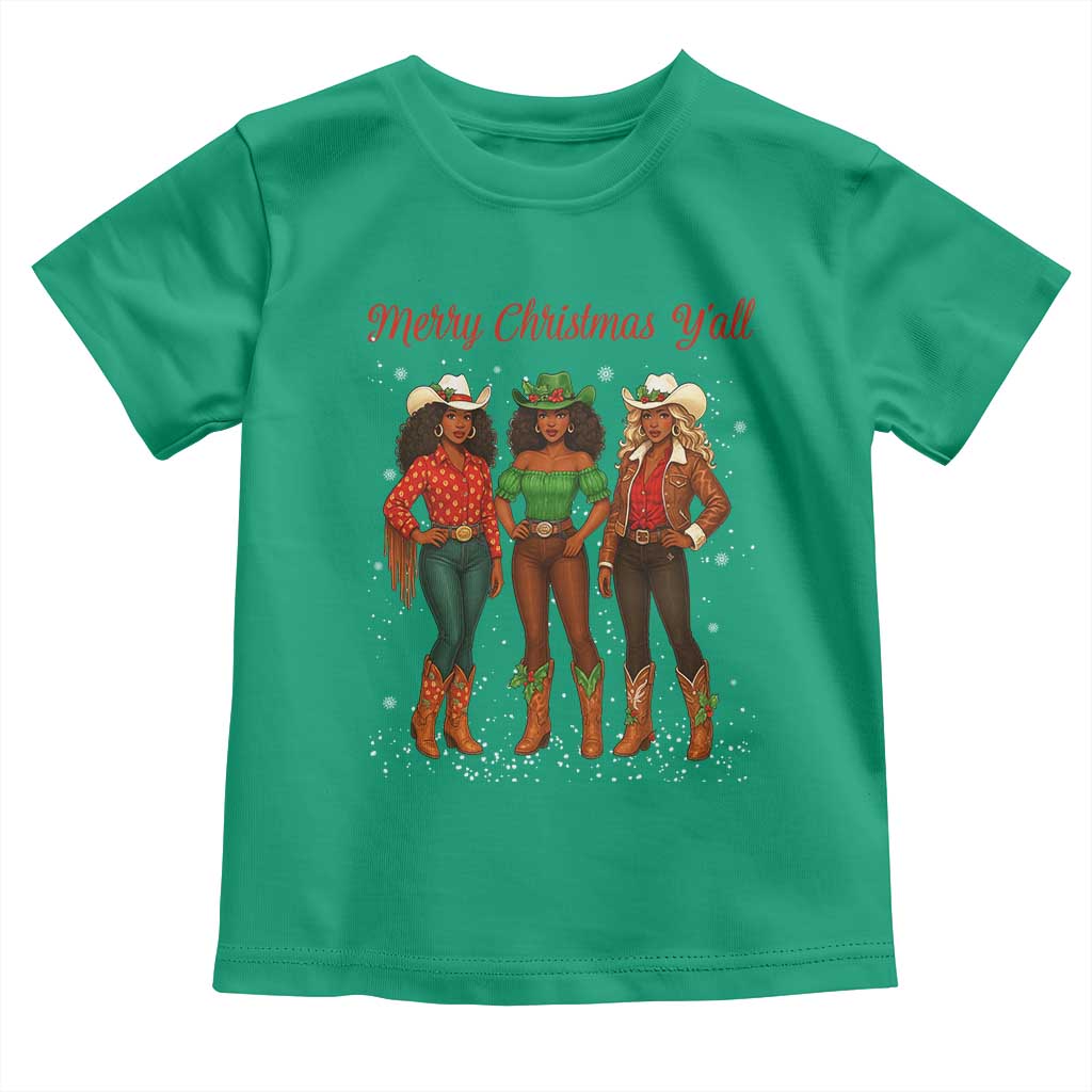 Black African American Cowgirl Christmas Toddler T Shirt Retro Western Howdy TS14 Irish Green Print Your Wear
