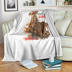 Christmas Cowgirl Boots Throw Blanket Western Cowboy Hat Howdy TS14 Print Your Wear