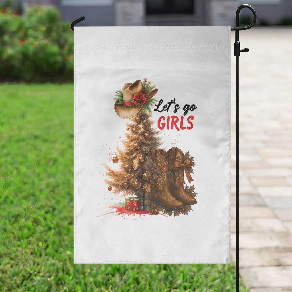 Christmas Cowgirl Boots Garden Flag Western Cowboy Hat Howdy TS14 Print Your Wear