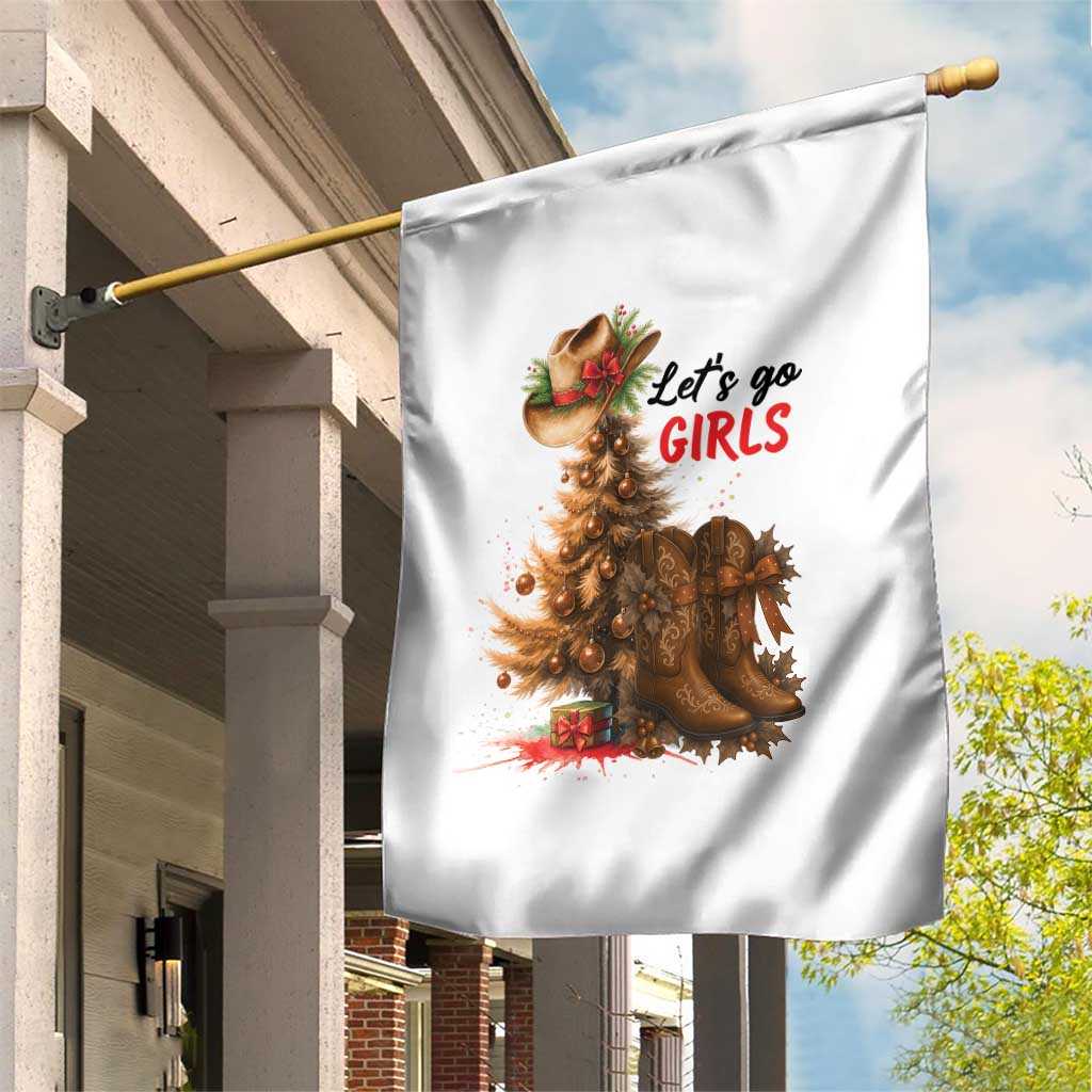 Christmas Cowgirl Boots Garden Flag Western Cowboy Hat Howdy TS14 Print Your Wear