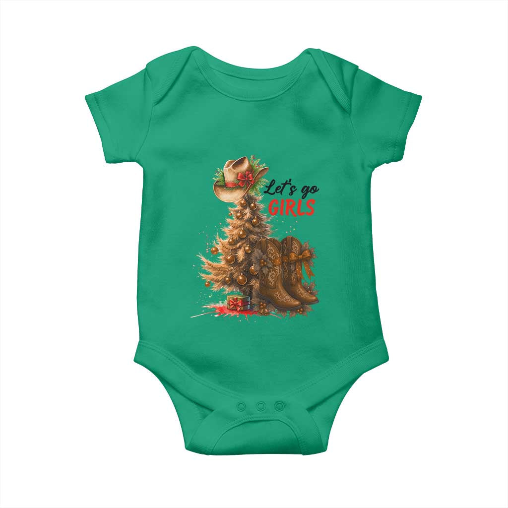 Christmas Cowgirl Boots Baby Onesie Western Cowboy Hat Howdy TS14 Irish Green Print Your Wear