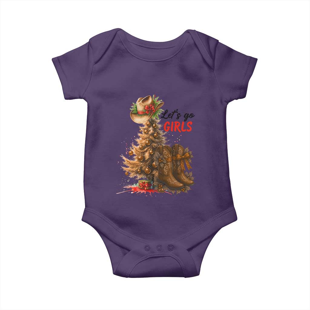 Christmas Cowgirl Boots Baby Onesie Western Cowboy Hat Howdy TS14 Purple Print Your Wear