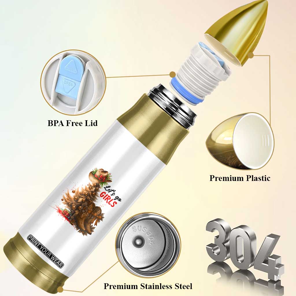 Christmas Cowgirl Boots Bullet Tumbler Western Cowboy Hat Howdy TS14 Print Your Wear