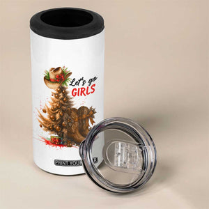 Christmas Cowgirl Boots 4 in 1 Can Cooler Tumbler Western Cowboy Hat Howdy TS14 Print Your Wear