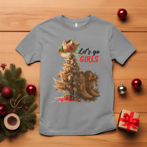 Christmas Cowgirl Boots T Shirt Western Cowboy Hat Howdy TS14 Sport Gray Print Your Wear