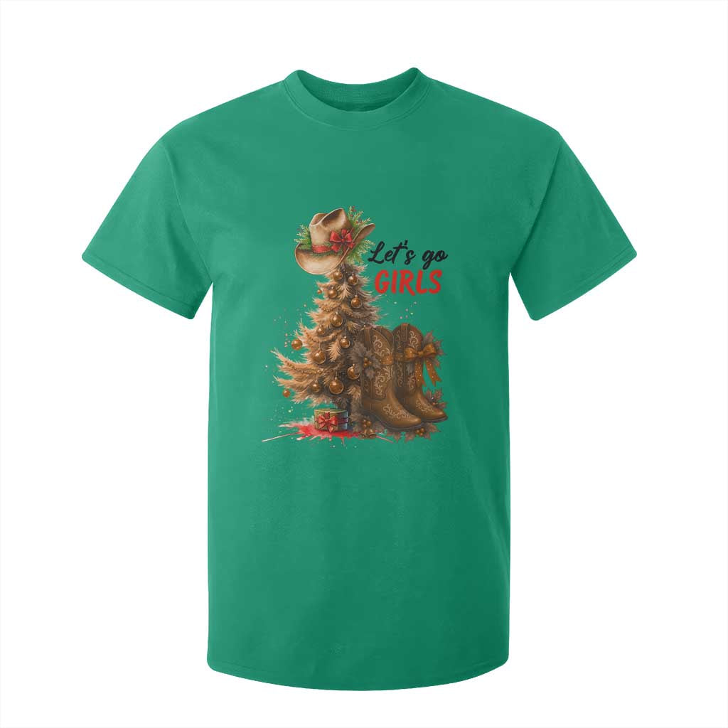 Christmas Cowgirl Boots T Shirt For Kid Western Cowboy Hat Howdy TS14 Irish Green Print Your Wear