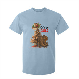 Christmas Cowgirl Boots T Shirt For Kid Western Cowboy Hat Howdy TS14 Light Blue Print Your Wear