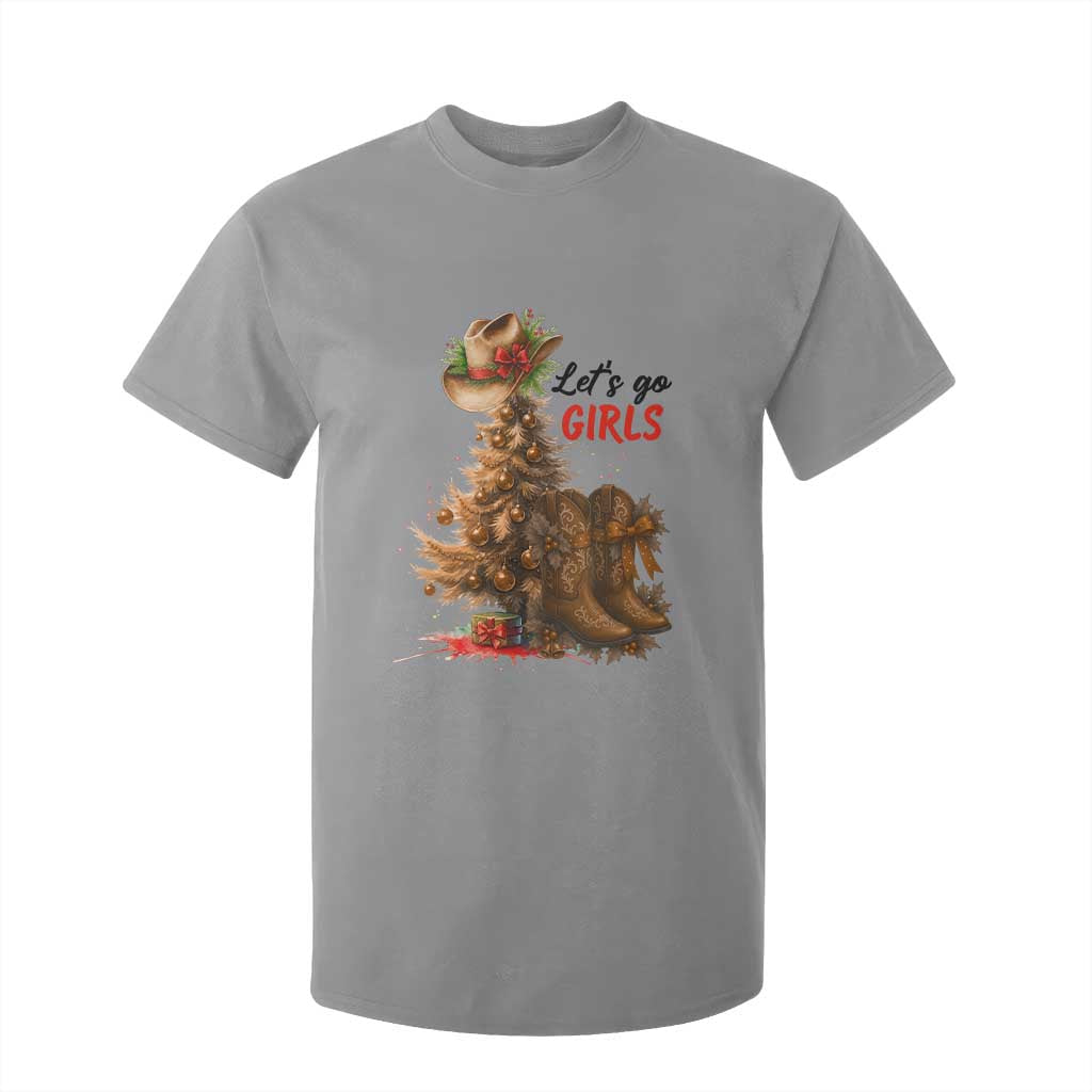 Christmas Cowgirl Boots T Shirt For Kid Western Cowboy Hat Howdy TS14 Sport Gray Print Your Wear