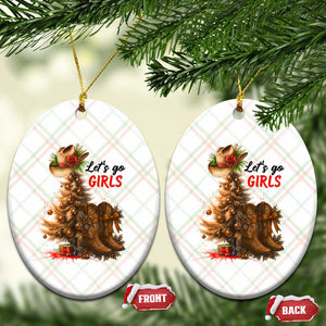 Christmas Cowgirl Boots Ceramic Ornament Western Cowboy Hat Howdy TS14 Print Your Wear