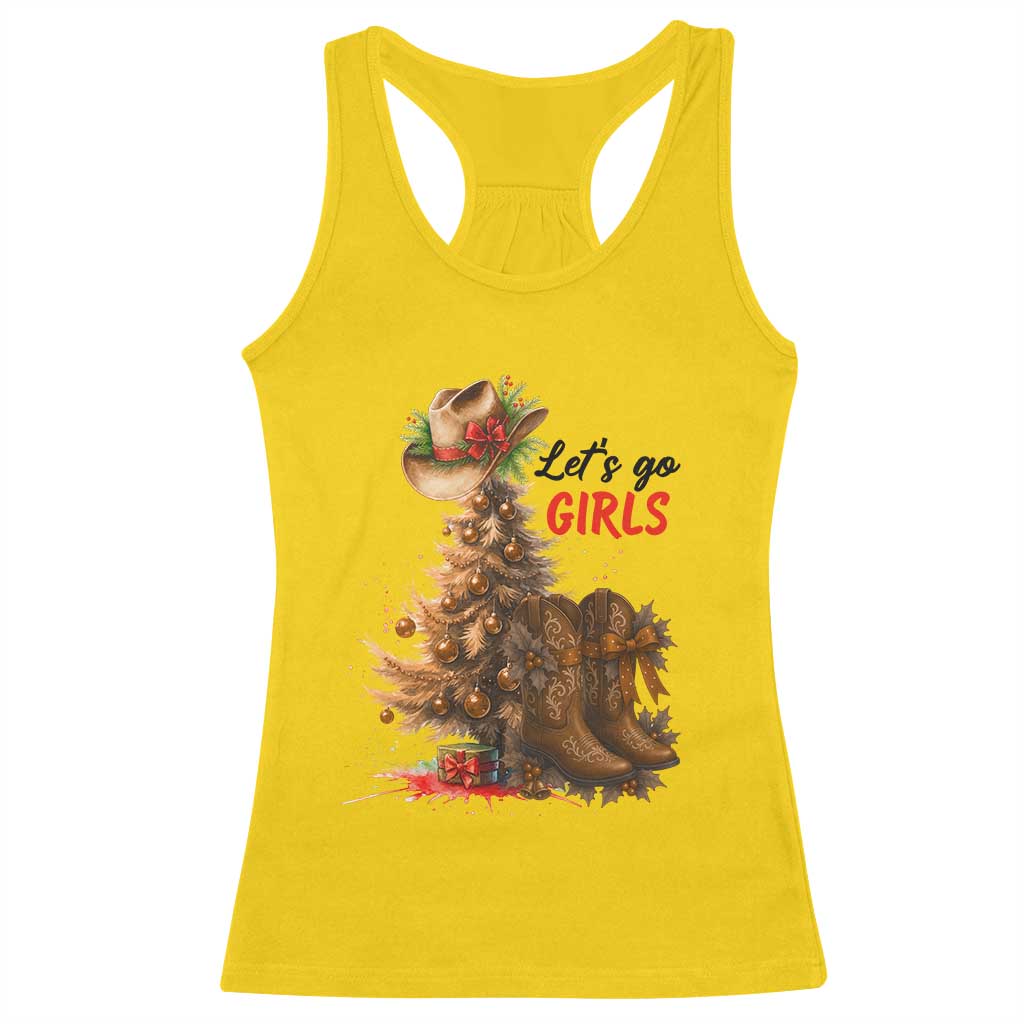 Christmas Cowgirl Boots Racerback Tank Top Western Cowboy Hat Howdy TS14 Daisy Print Your Wear