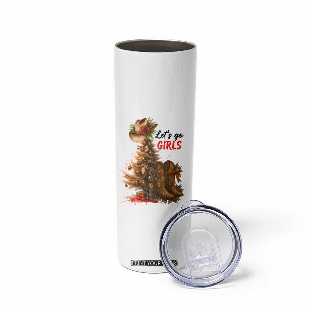 Christmas Cowgirl Boots Skinny Tumbler Western Cowboy Hat Howdy TS14 Print Your Wear
