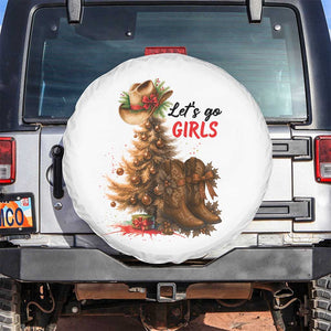 Christmas Cowgirl Boots Spare Tire Cover Western Cowboy Hat Howdy TS14 No hole White Print Your Wear