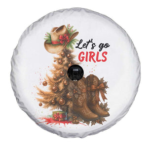 Christmas Cowgirl Boots Spare Tire Cover Western Cowboy Hat Howdy TS14 Print Your Wear