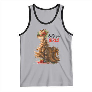 Christmas Cowgirl Boots Tank Top Western Cowboy Hat Howdy TS14 Athletic Heather Black Print Your Wear