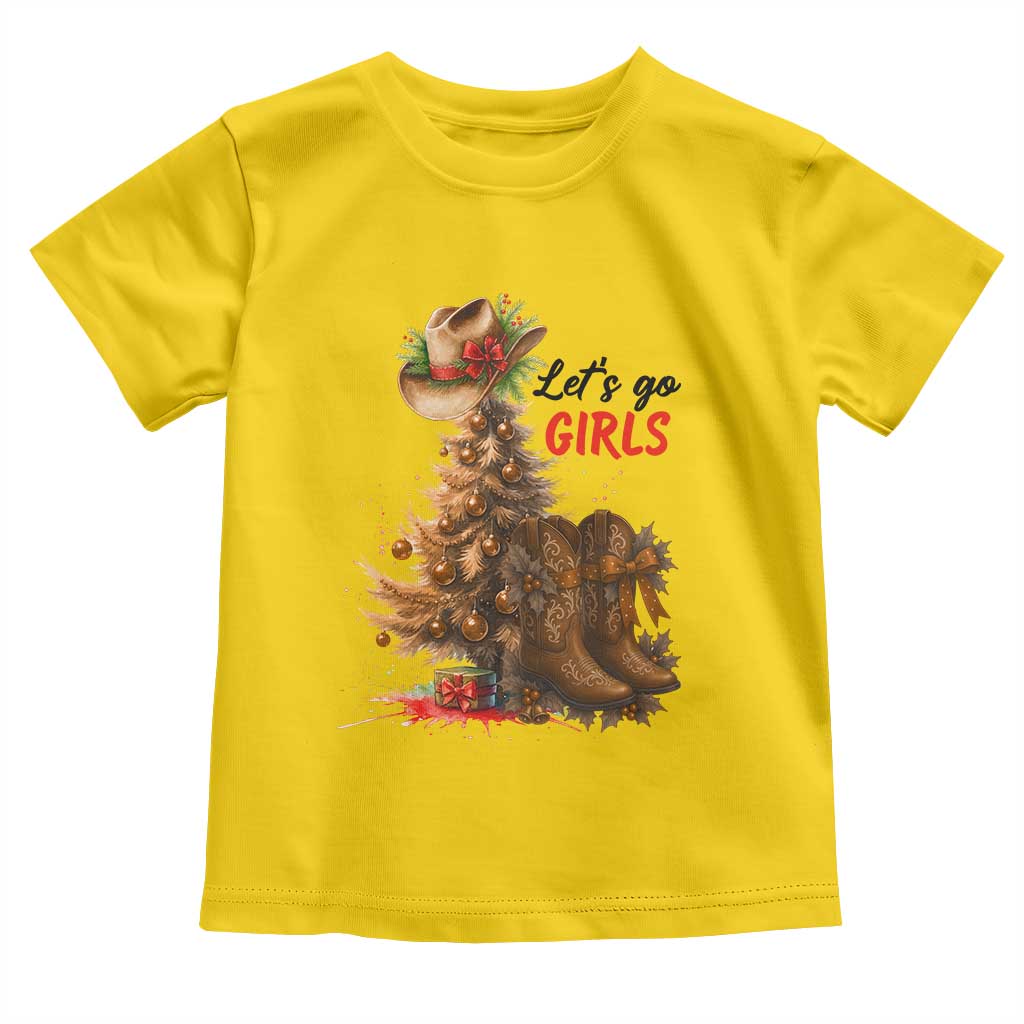 Christmas Cowgirl Boots Toddler T Shirt Western Cowboy Hat Howdy TS14 Daisy Print Your Wear