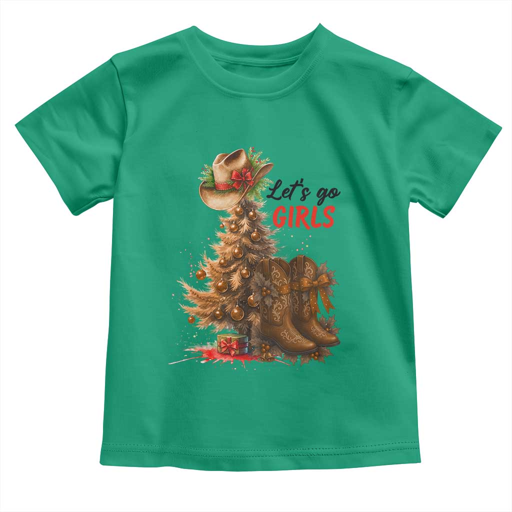 Christmas Cowgirl Boots Toddler T Shirt Western Cowboy Hat Howdy TS14 Irish Green Print Your Wear