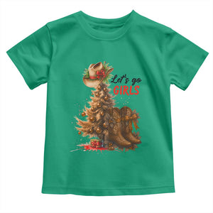 Christmas Cowgirl Boots Toddler T Shirt Western Cowboy Hat Howdy TS14 Irish Green Print Your Wear