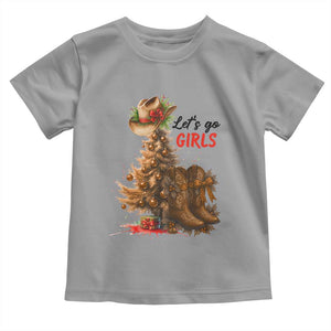 Christmas Cowgirl Boots Toddler T Shirt Western Cowboy Hat Howdy TS14 Sport Gray Print Your Wear