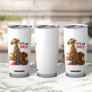 Christmas Cowgirl Boots Tumbler Cup Western Cowboy Hat Howdy - Print Your Wear