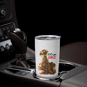 Christmas Cowgirl Boots Tumbler Cup Western Cowboy Hat Howdy - Print Your Wear