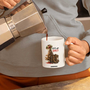 Christmas Cowgirl Boots Coffee Mug Western Cowboy Hat Howdy - Print Your Wear