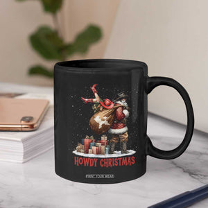 Cowboy Santa Christmas Coffee Mug Funny Western Xmas - Print Your Wear
