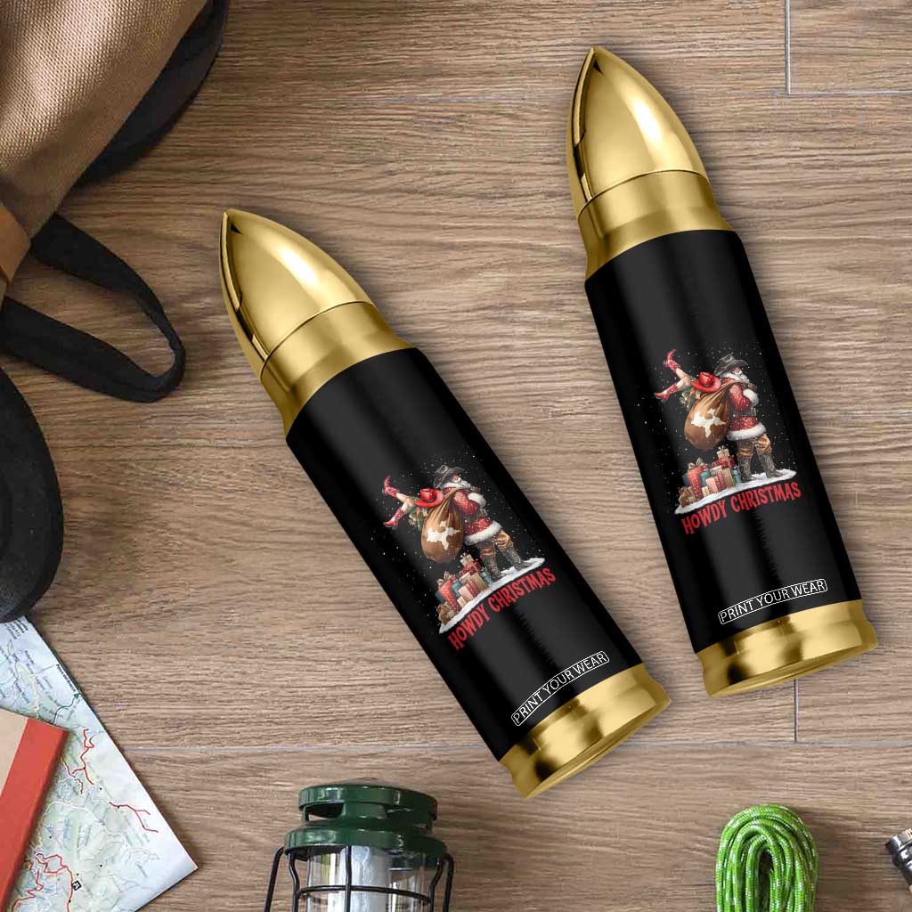 Cowboy Santa Christmas Bullet Tumbler Funny Western Xmas TS14 Print Your Wear