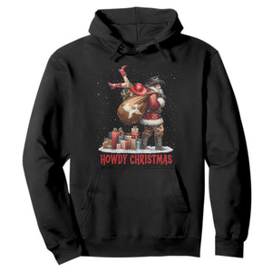 Cowboy Santa Christmas Hoodie Funny Western Xmas TS14 Black Print Your Wear
