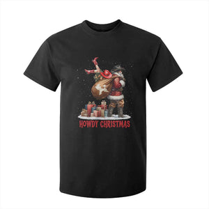Cowboy Santa Christmas T Shirt For Kid Funny Western Xmas TS14 Black Print Your Wear