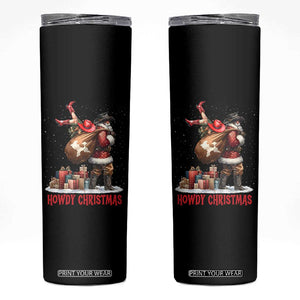 Cowboy Santa Christmas Skinny Tumbler Funny Western Xmas - Print Your Wear