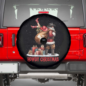 Cowboy Santa Christmas Spare Tire Cover Funny Western Xmas TS14 Black Print Your Wear