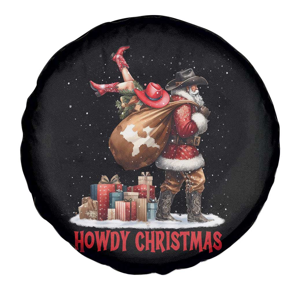 Cowboy Santa Christmas Spare Tire Cover Funny Western Xmas TS14 Print Your Wear
