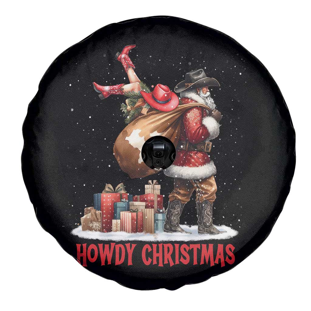 Cowboy Santa Christmas Spare Tire Cover Funny Western Xmas TS14 Print Your Wear
